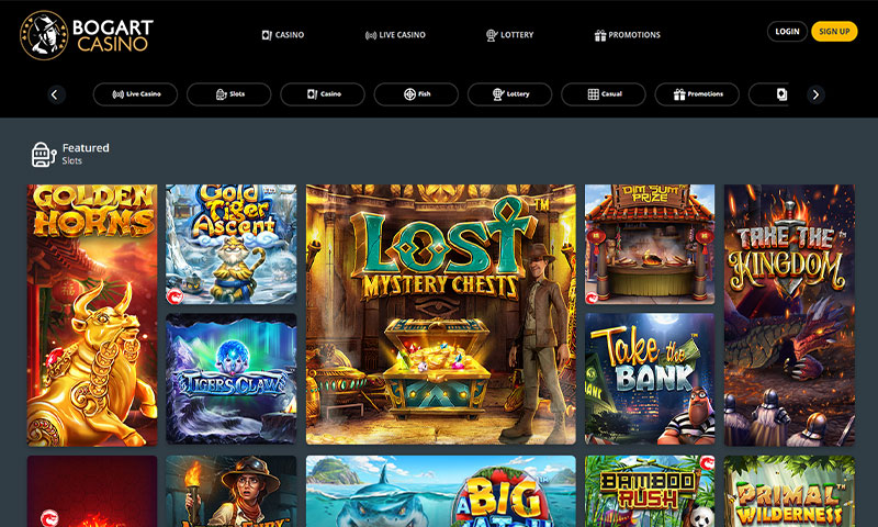 Bogart Casino Page View
