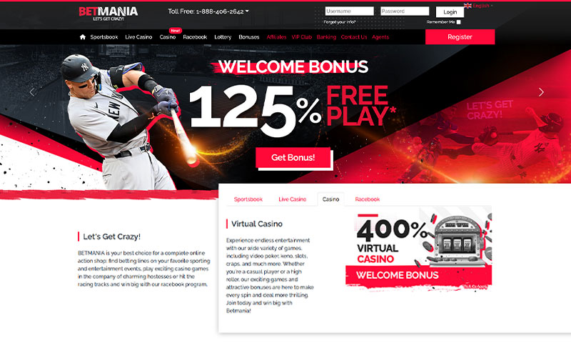 Betmania Page View