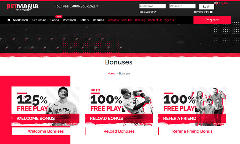 Betmania Page View